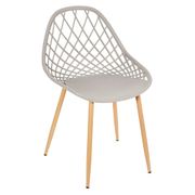 Chaise de jardin en plastique gris taupe - Malaga