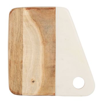 Planche à découper en bois de manguier et marbre blanc- Magic blue