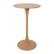 Table bar rond en fer beige d60cm - Lumi