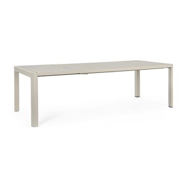 Table de jardin avec allonge en aluminium gris 100x240cm - Kiplin
