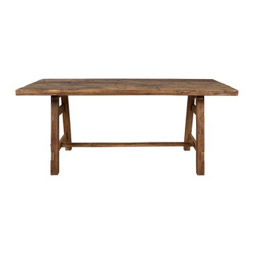 Table de salle a manger rectangle en bois recyclé naturel 180x90cm - Campagne
