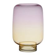 Vase en verre rose et jaune h29cm - Lumi