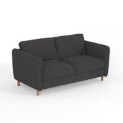 Canapé convertible 2 places Bultex Gustave - Tissu - Enjoy Anthracite