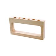Support pour 6 tubes en bois de hêtre naturel