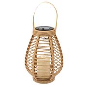 Lanterne solaire effet bougie naturel h26cm