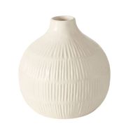 Vase en grès blanc h12cm - Kaylee