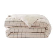 Housse de couette réversible en coton naturel 260x240cm - Gaia match