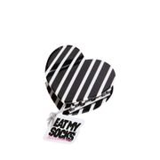 Pince à cheveux cœur noir et blanc