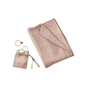 Rideau ajustable en lyocell terracotta avec 8 anneaux pince 140x270cm - Lysandre