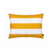Housse de coussin d'extérieur rayé ocre et blanc 40x60cm - Riviera