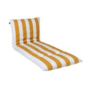 Housse de bain soleil rayé ocre et blanc 70x190cm - Riviera