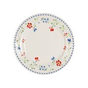 Assiette à dessert en faïence fleurs multicolores d20cm - Marinette