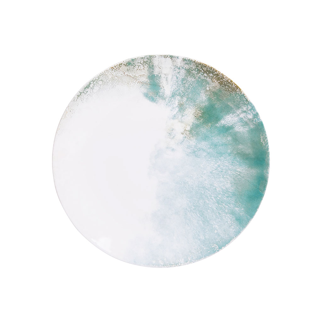 Assiette à dessert en grès bleu d21cm - Islande