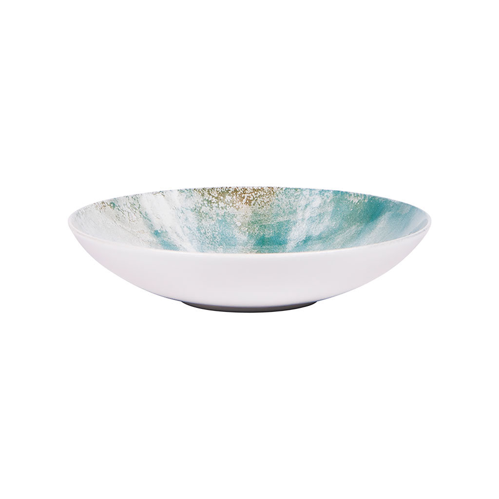 Assiette calotte en grès bleu d22cm - Islande