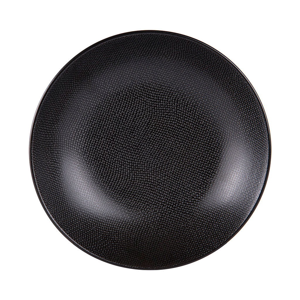 Assiette calotte en grès noir d25cm - Vesuvio