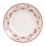 Assiette creuse en faïence bordeaux d23cm - faustine