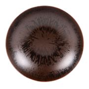 Assiette de dessert en grès marron d21cm - onyx