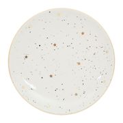 Assiette en grès blanc d12cm - Mouchete