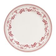 Assiette plate en faïence bordeaux d26cm - faustine