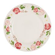 Assiette plate en faïence rose d27cm - Blandine
