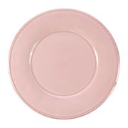 Assiette plate en faïence rose poudré d28.5cm - constance