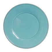Assiette plate en faïence turquoise d28.5cm - constance
