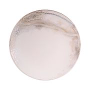Assiette plate en grès blanc d27cm - mojave