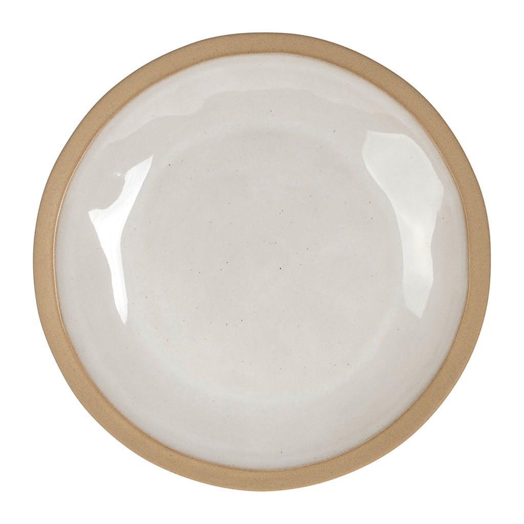 Assiette plate en grès blanc d28cm - Jade