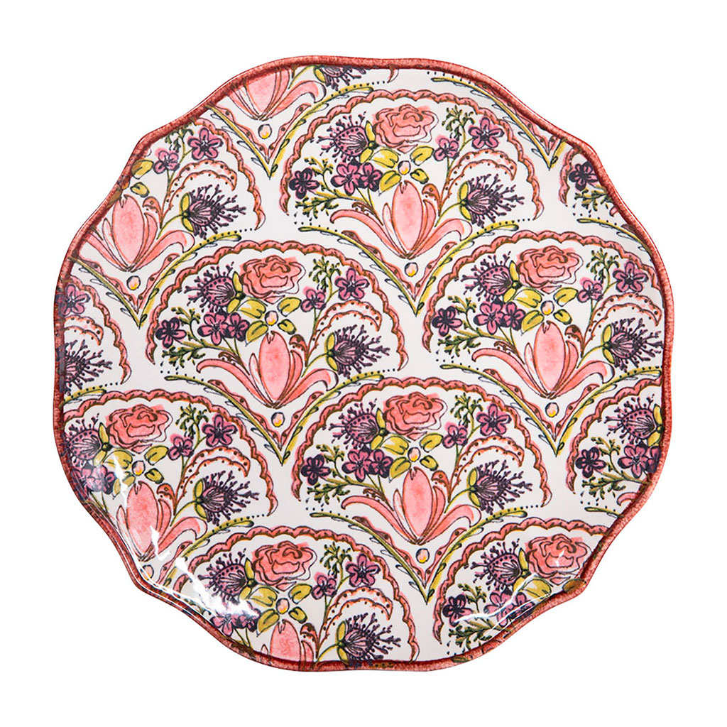 Assiette plate en grès multicolore d27cm - Jaipur