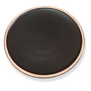 Assiette plate en grès noir d25cm - wabi