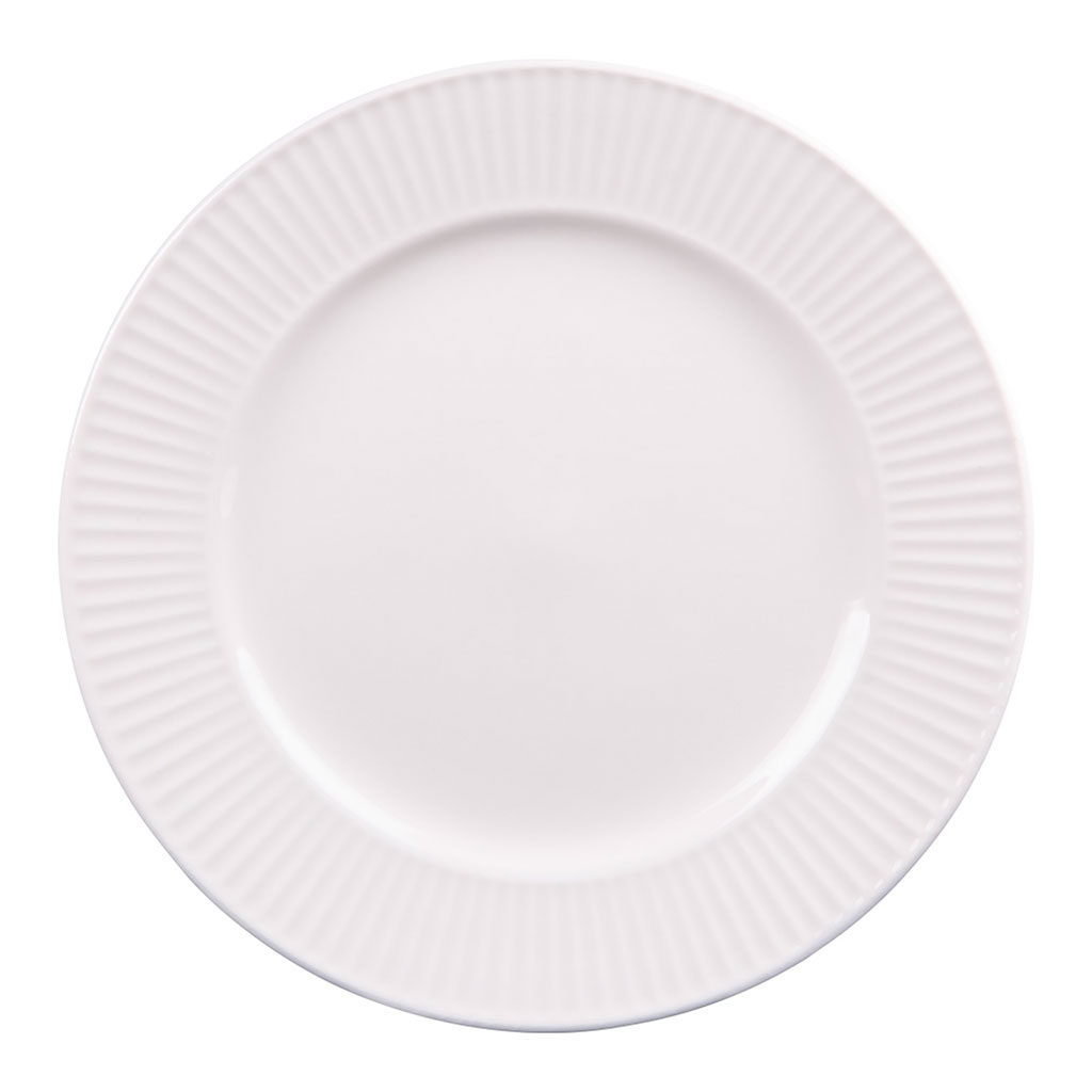 Assiette plate en porcelaine blanc d27cm - Lina
