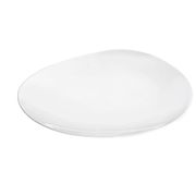 Assiette plate en porcelaine blanc d28cm  - Galet