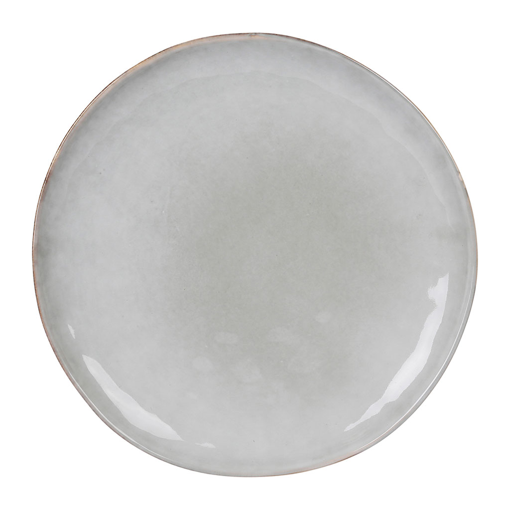 Assiette plate d28cm en grès vert - Nori