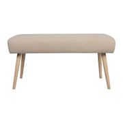 Banc en lin coton et pin écru - Element