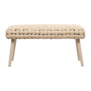 Banc naturel en tissu et pin - Element