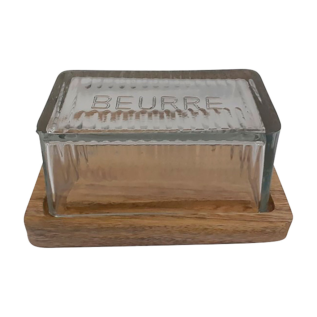 Beurrier en verre et manguier - grand office
