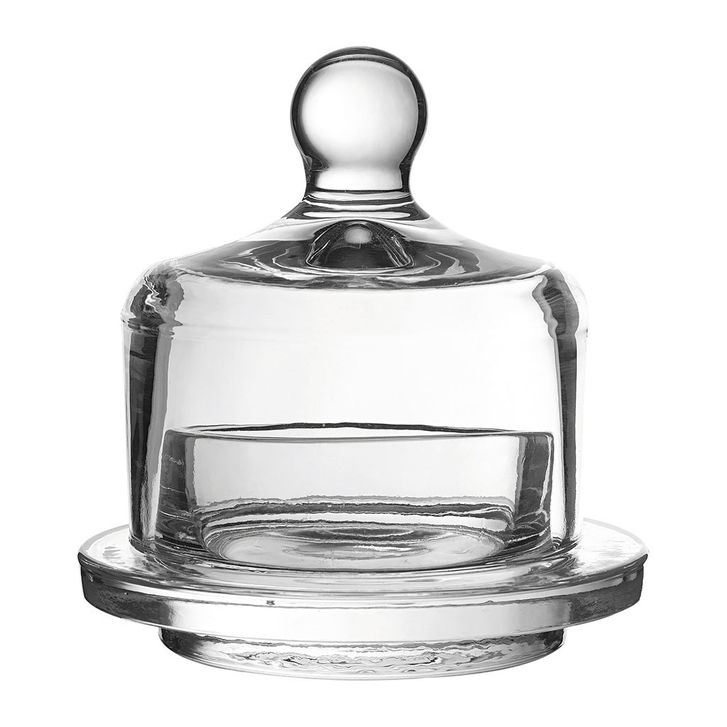 Beurrier rond en verre
