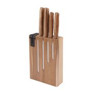 Bloc de 4 couteaux en inox et acacia - Natural Life