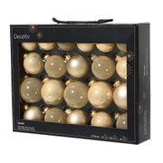 Boite de 21 boules en verre perle d7cm
