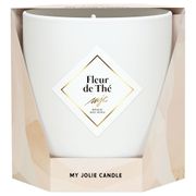 Bougie bracelet or bille beige fleur de thé - Bougie Bijoux
