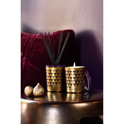 Bougie parfumée décorative Figue noire, rechargeable 180g - Estéban