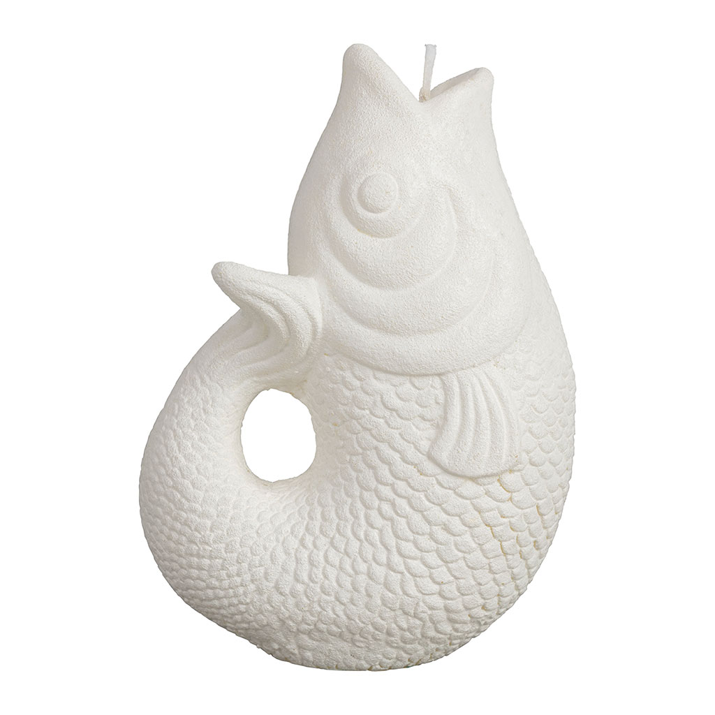 Bougie poisson blanc 12h
