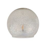 Boule lumineuse LED flocons de neige en verre agenté d18cm
