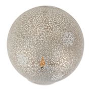 Boule lumineuse LED flocons de neige en verre agenté d18cm