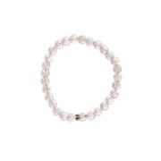 Bracelet cristal de roche perles rondes 6mm