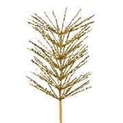 Branchage artificiel fougère en tissu doré h57cm