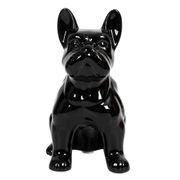 Bulldog ceramique noir h20cm