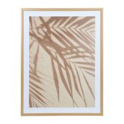 Cadre déco feuille palmier beige 62x82cm - sweet leaves
