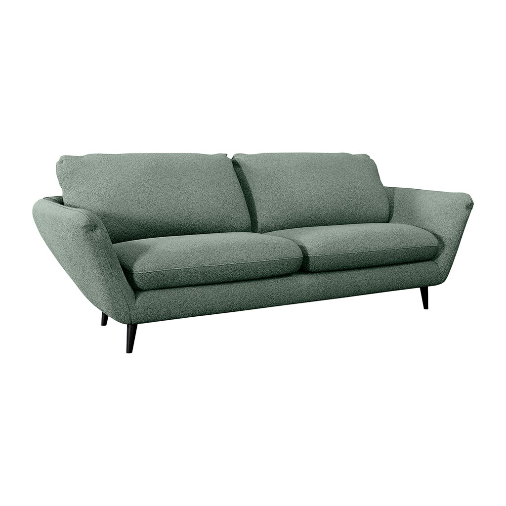 Canapé convertible 3 places Axel - Tissu Texturé - Jazz Bleu Aqua