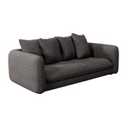 Canapé convertible bultex 3 places Basile - Tissu - Enjoy Anthracite